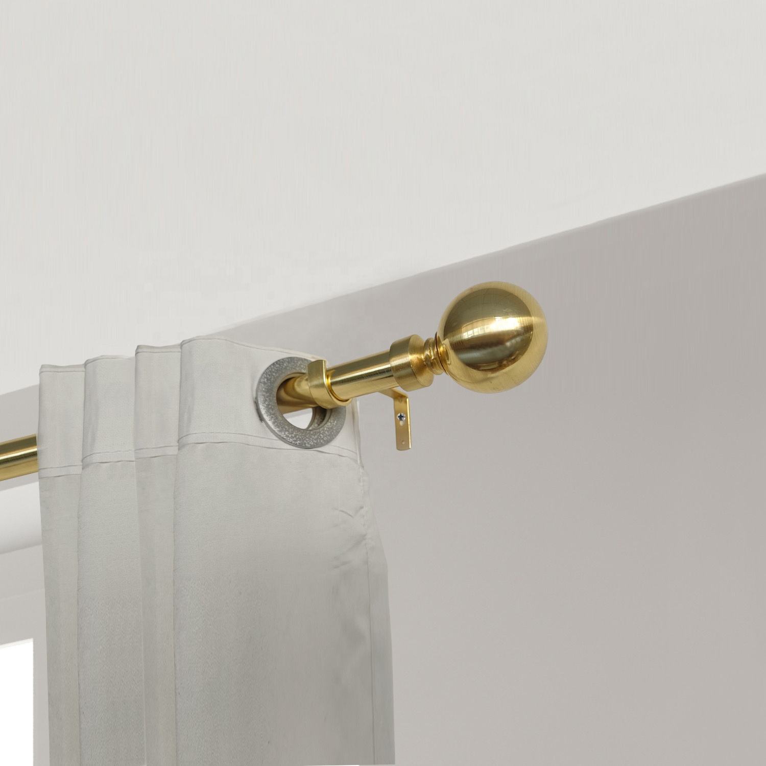 Modern Style Extendable Double Curtain Rod Set Wholesale Metal Drapery Rods with Accessories for Decorative Purposes