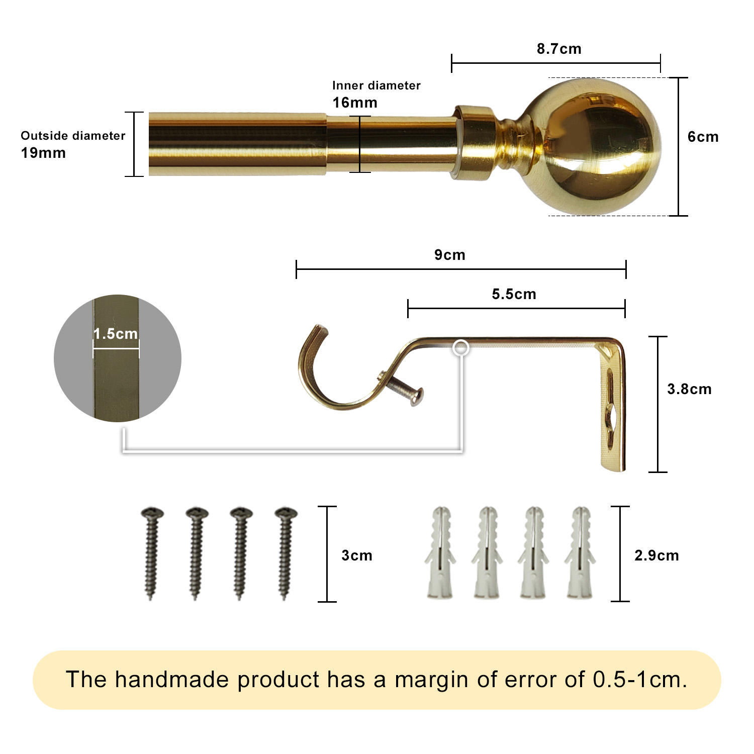 Modern Style Extendable Double Curtain Rod Set Wholesale Metal Drapery Rods with Accessories for Decorative Purposes