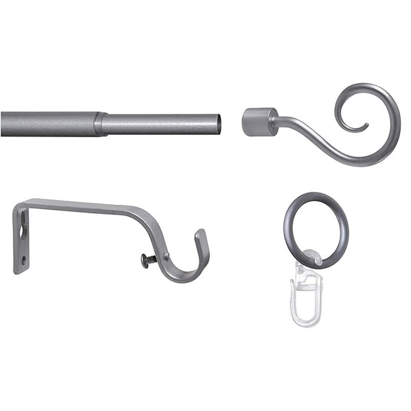 Modern Style Adjustable Resin Curtain Rod Set Wholesale Window Curtain Pole Accessories