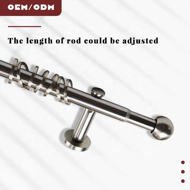 Factory Price Wholesale Modern Extendable Aluminum Alloy Curtain Rod Set and Accessories