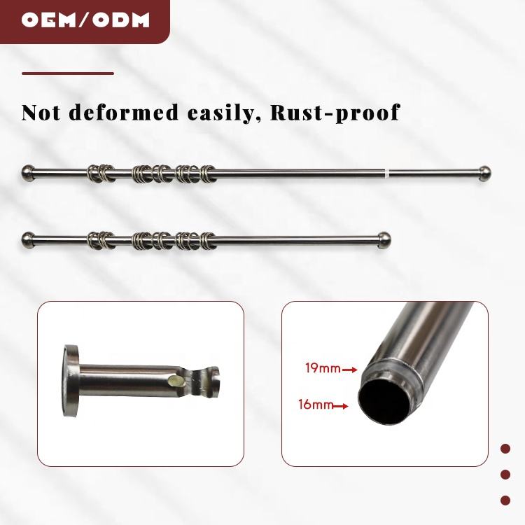 Factory Price Wholesale Modern Extendable Aluminum Alloy Curtain Rod Set and Accessories