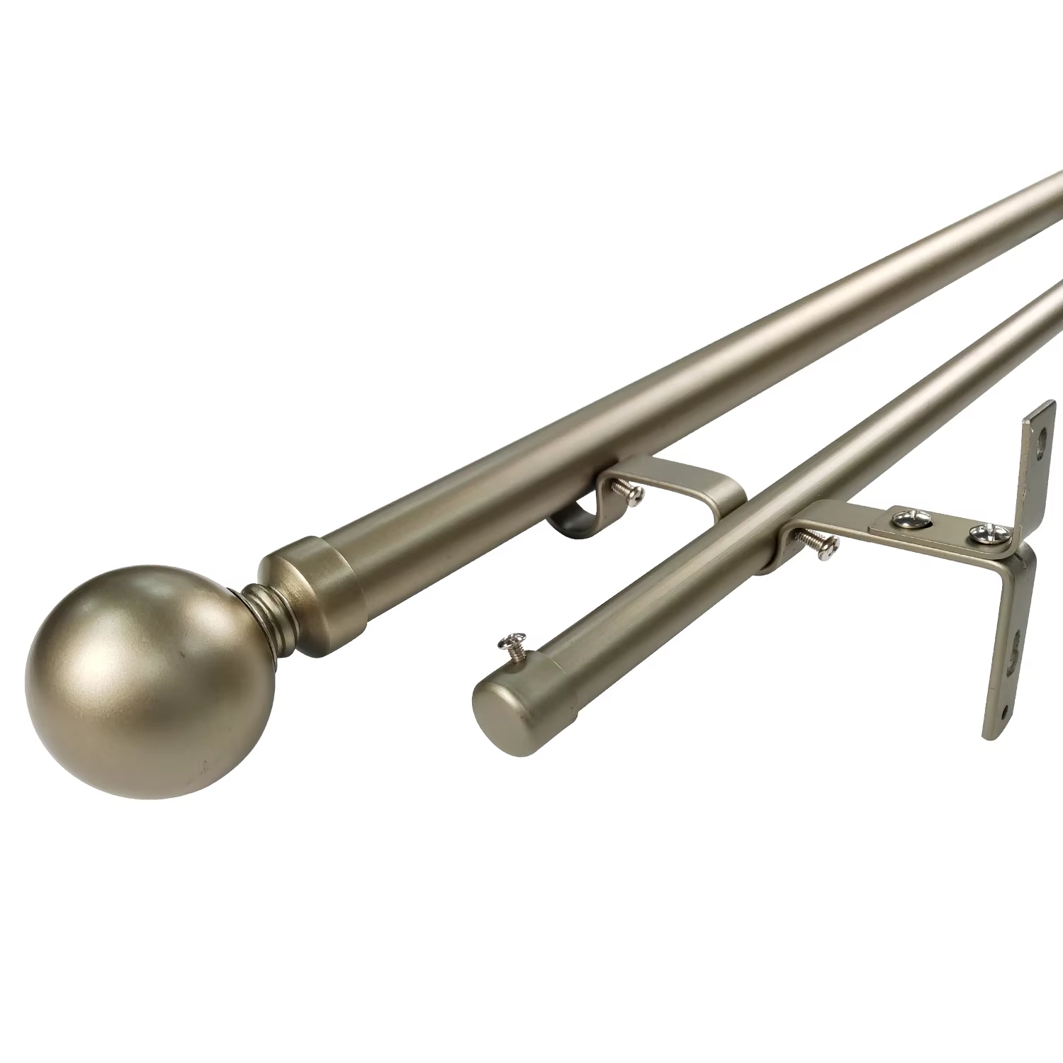 Factory Direct Metal Curtain Rods with Finials Sets Economical Pole and Accessories