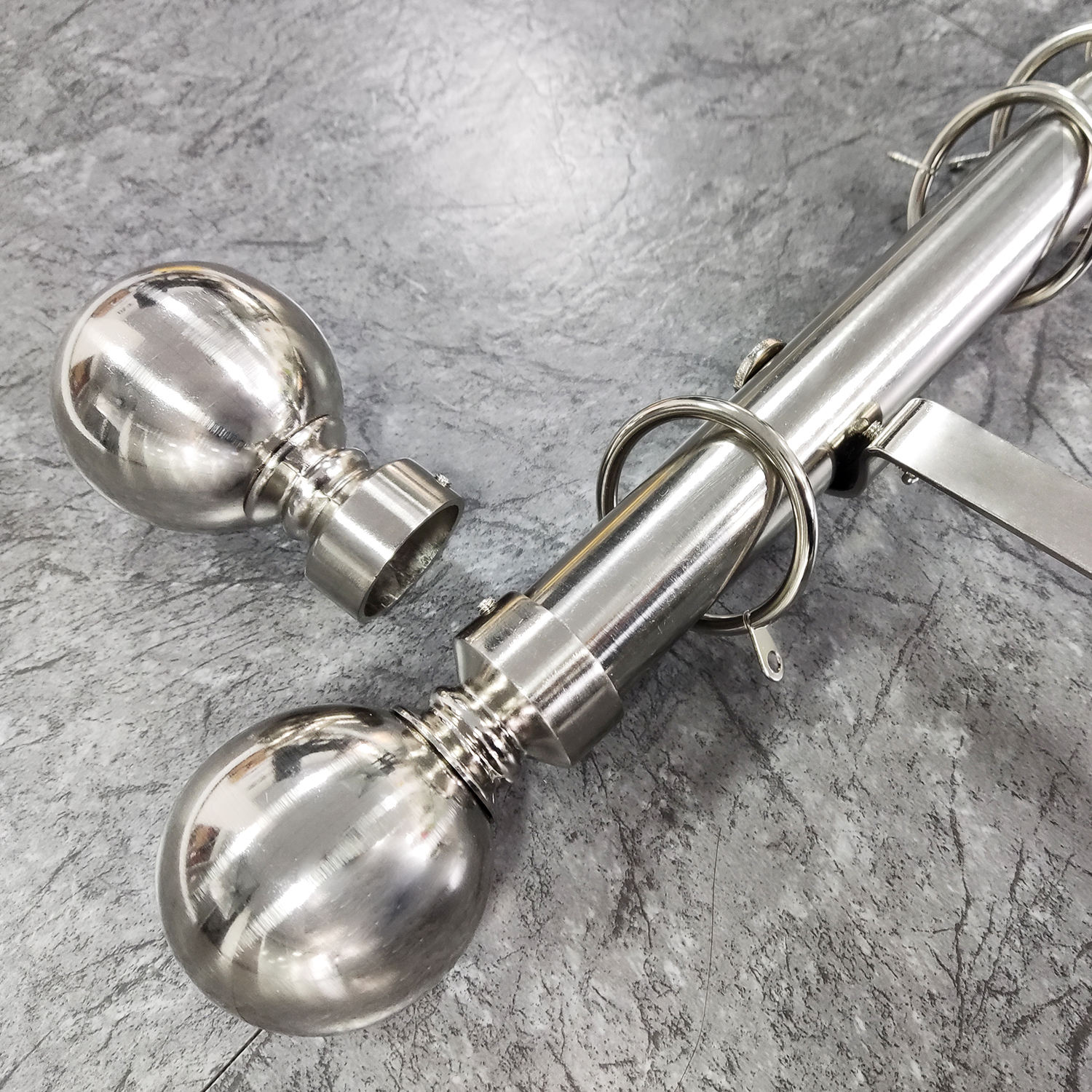 High Quality Custom European Style Adjustable Metal Curtain Rod Pole Set Modern Design Easy Installation Factory Direct Sale