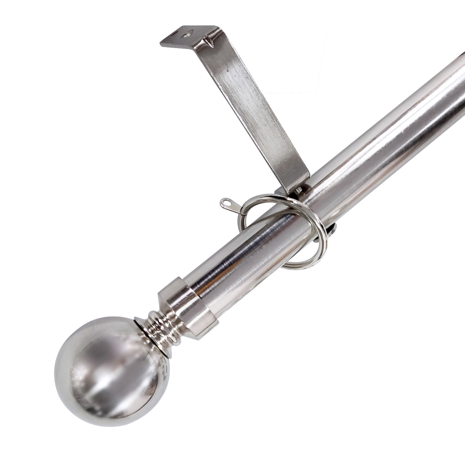 High Quality Custom European Style Adjustable Metal Curtain Rod Pole Set Modern Design Easy Installation Factory Direct Sale