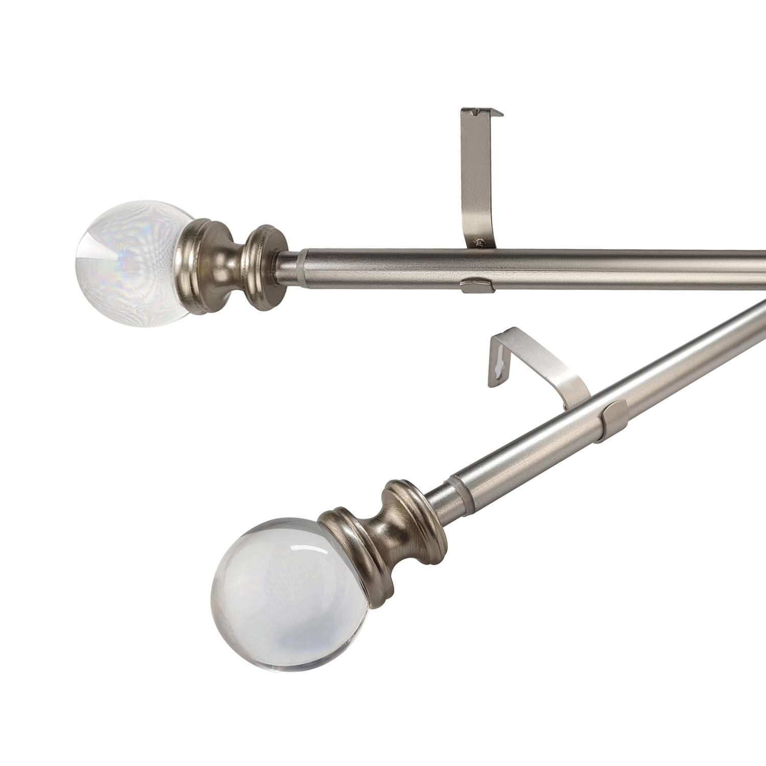 Smartop Acrylic Curtain Rod Set Ball Crystal Wholesale Decorative Curtain Pole