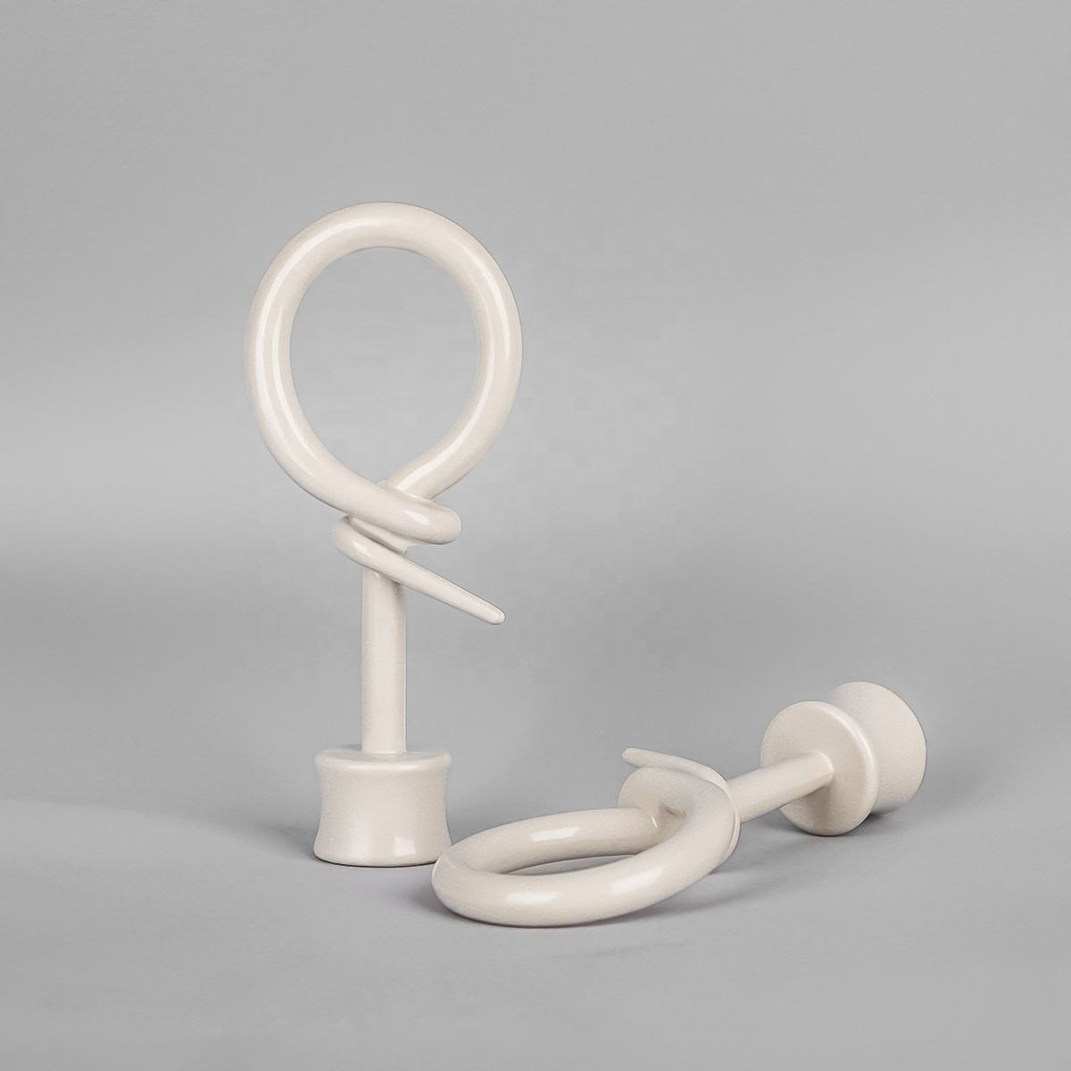 Best Selling Modern Design Silver Painting Customized Metal Curtain Rod Pole Set Factory's Curtain Poles Tracks Accessories