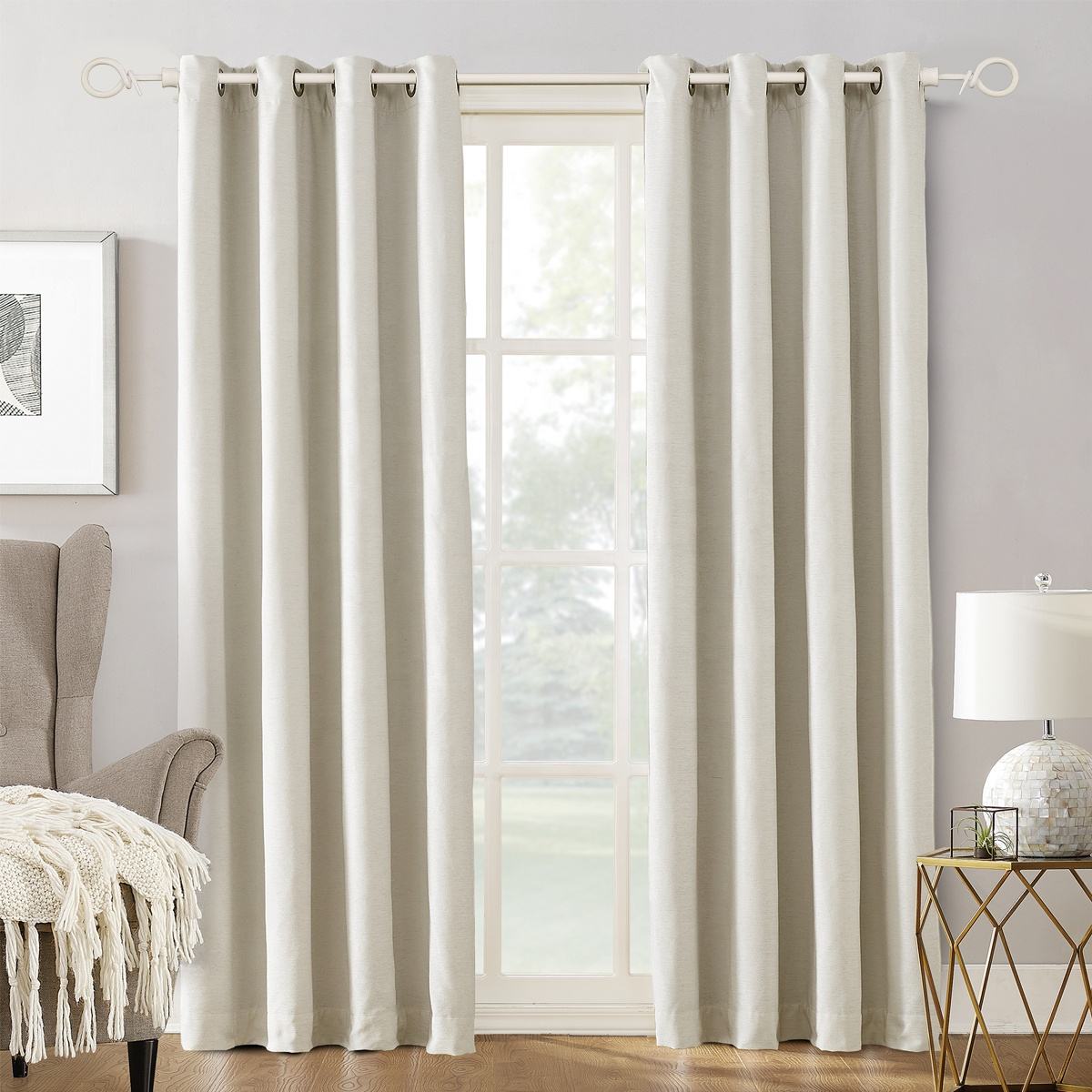 Best Selling Modern Design Silver Painting Customized Metal Curtain Rod Pole Set Factory's Curtain Poles Tracks Accessories