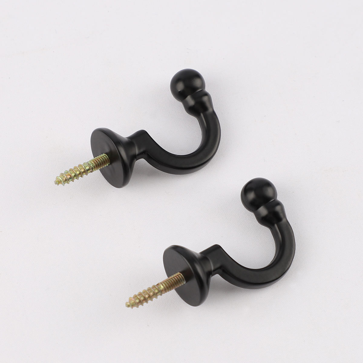 Modern Metal Curtain Wall Hooks Multiple Colors Big Style Ball End Curtain Tie Backs Hold Back Hooks Wholesale