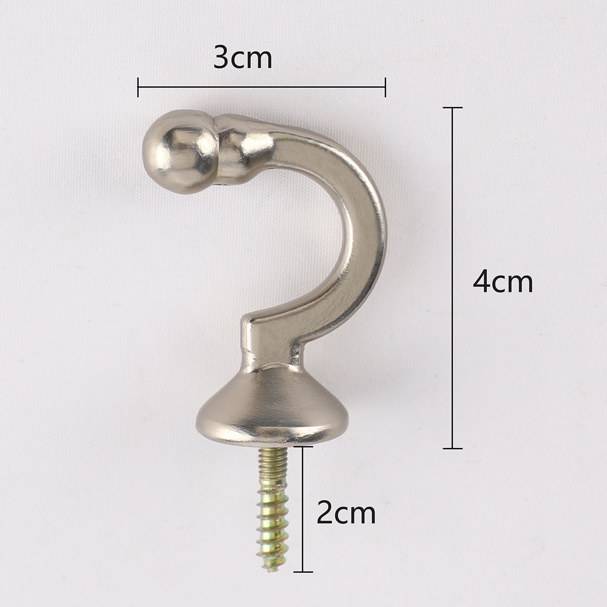 Modern Metal Curtain Wall Hooks Multiple Colors Big Style Ball End Curtain Tie Backs Hold Back Hooks Wholesale