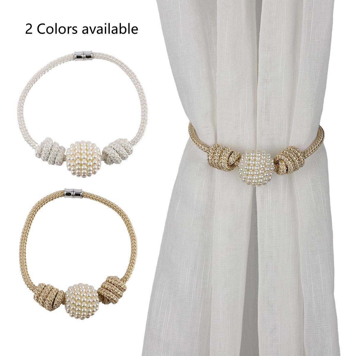 New Design Luxury Pearl Magnetic Curtain Tiebacks Curtain Accessories Pearl Magnetic Curtain Clip Curtain Holders Tieback
