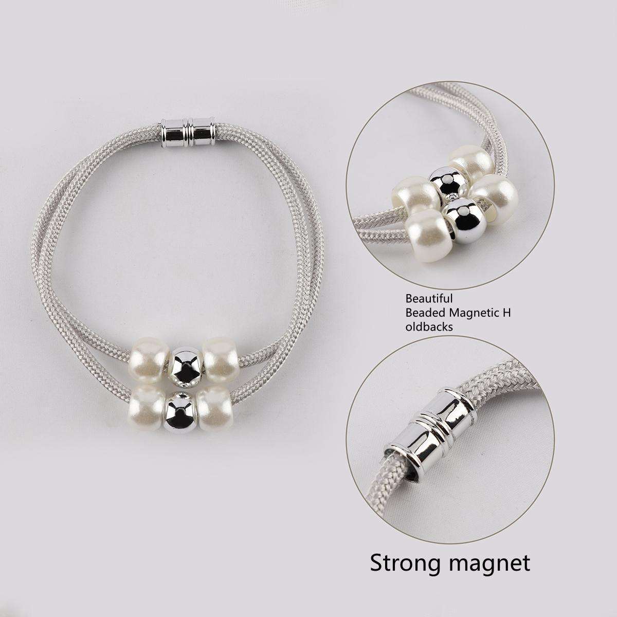 Modern Pearl Double-layer Home Decoration Tieback Hooks High Quality Curtain Accessories Magnetic Tiebacks Curtain Tieback