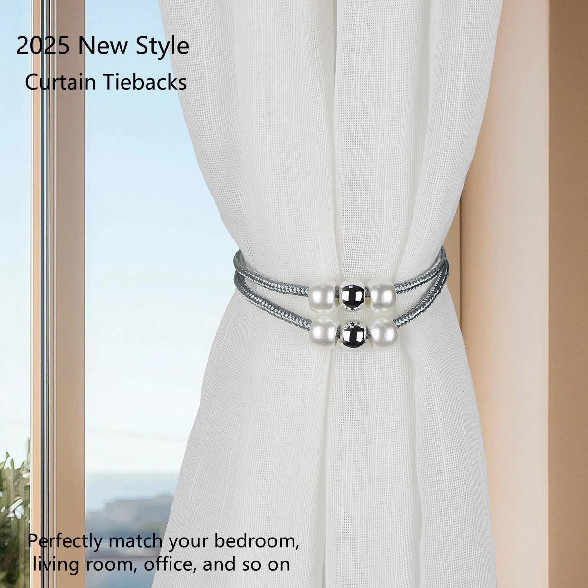 Modern Pearl Double-layer Home Decoration Tieback Hooks High Quality Curtain Accessories Magnetic Tiebacks Curtain Tieback
