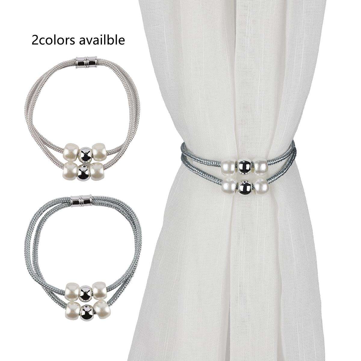 Modern Pearl Double-layer Home Decoration Tieback Hooks High Quality Curtain Accessories Magnetic Tiebacks Curtain Tieback