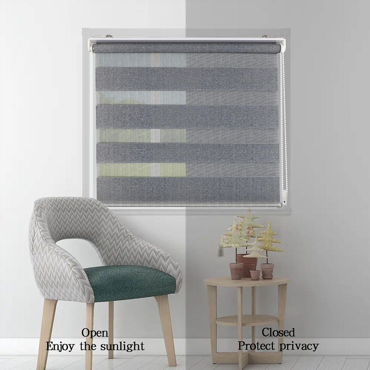 Wholesale Double Layer Customizable High Quality Blinds Shades Shutters Zebra Persiana Blackout Roller Blind for Home Window