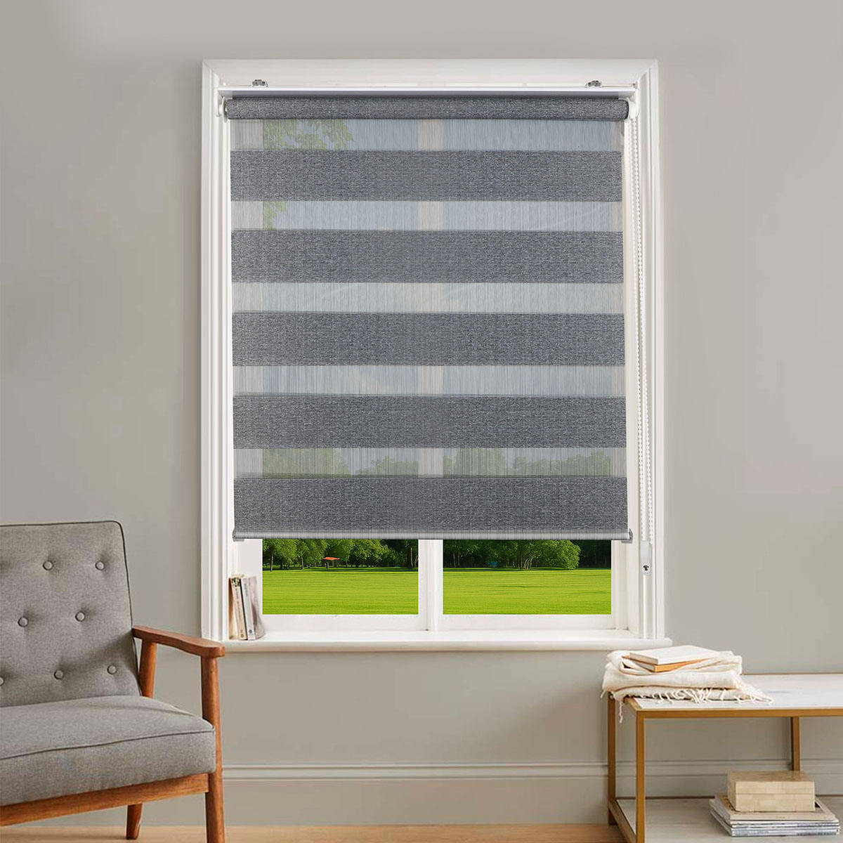 Wholesale Double Layer Customizable High Quality Blinds Shades Shutters Zebra Persiana Blackout Roller Blind for Home Window