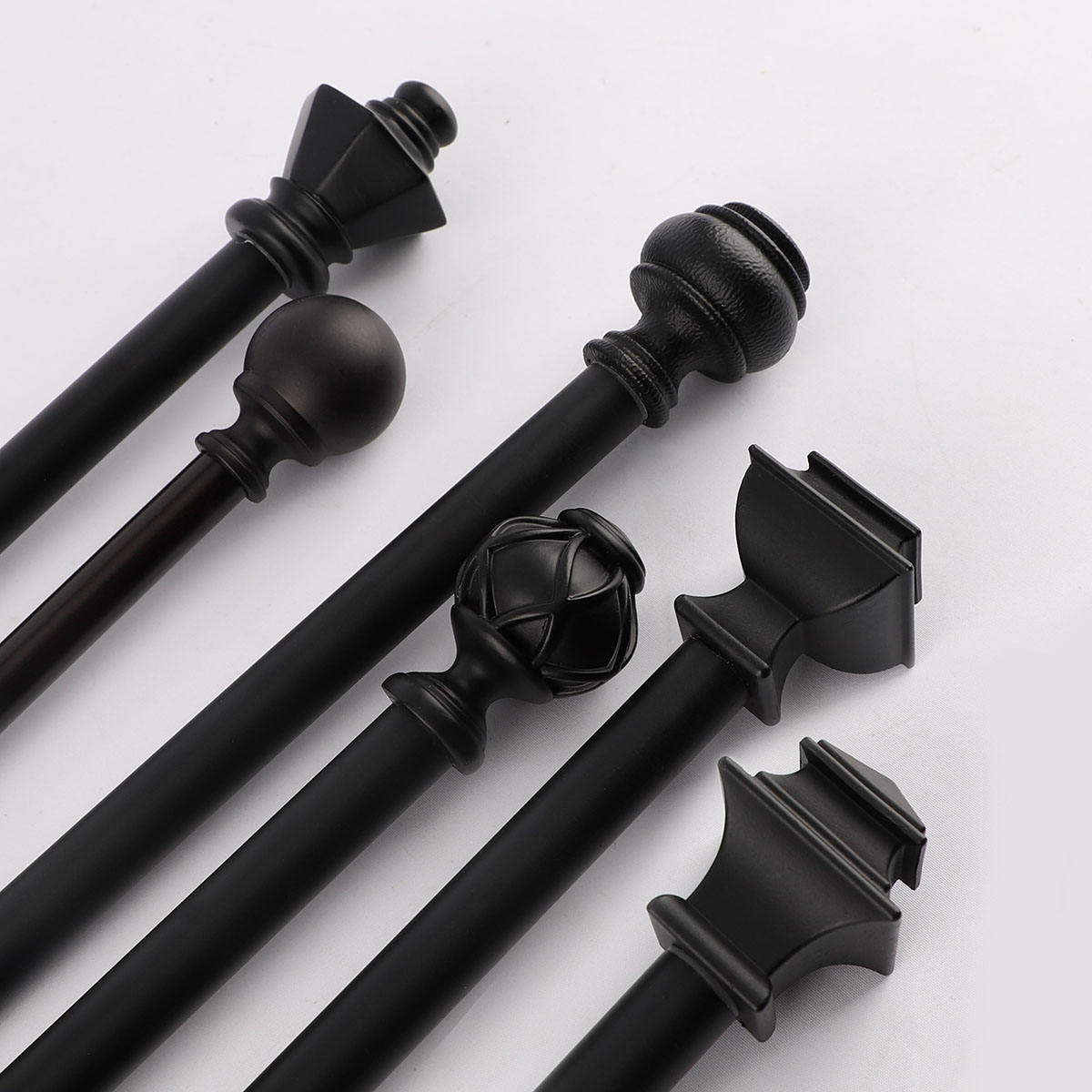 Hot Sale Modern Curtain Rod Accessories Durable 28mm Adjustable Drapery Resin Curtain Rod With Ball Finals