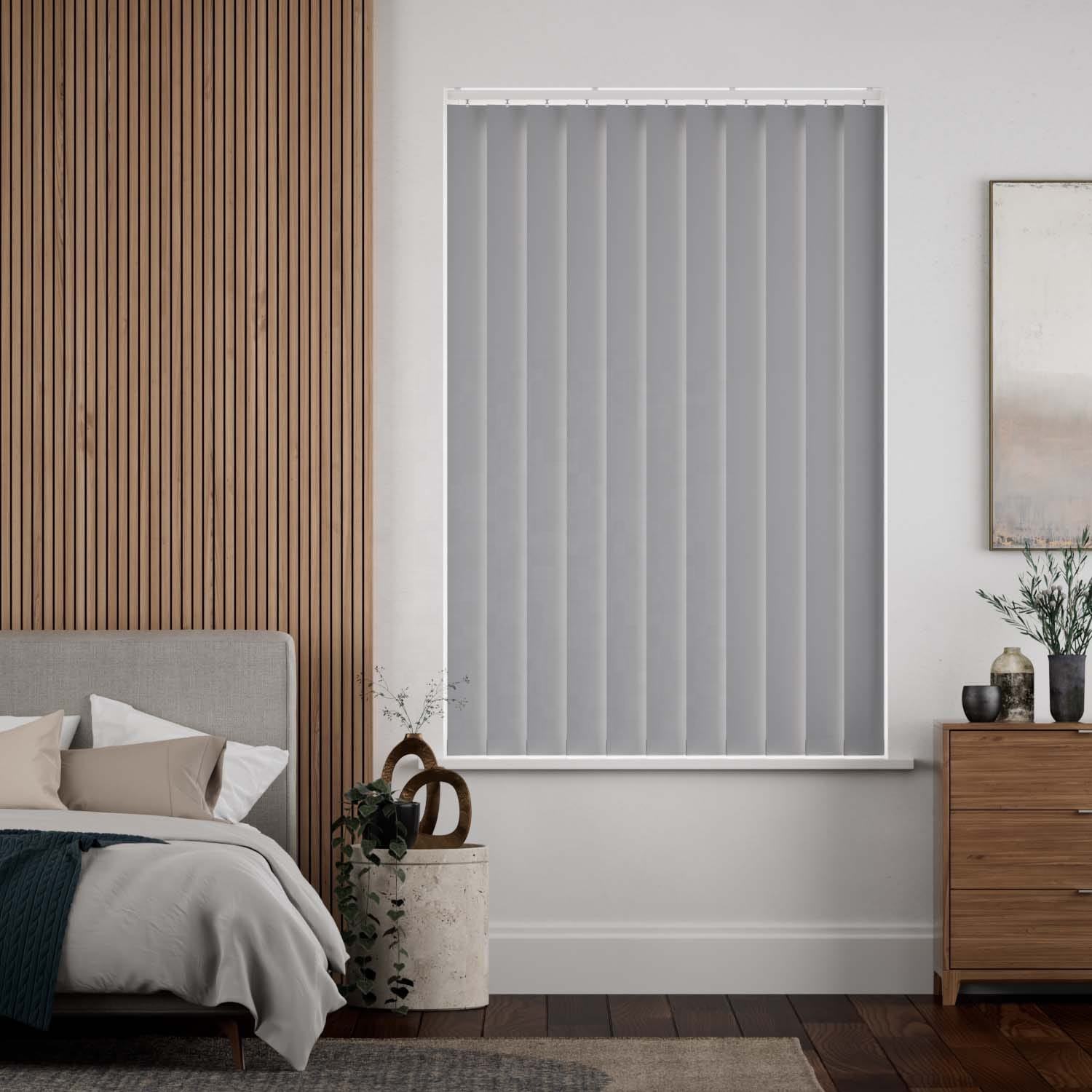Custom Vertical Window Blinds Fashion Built-In High Window Curtains Cheap Plain Technique Installation