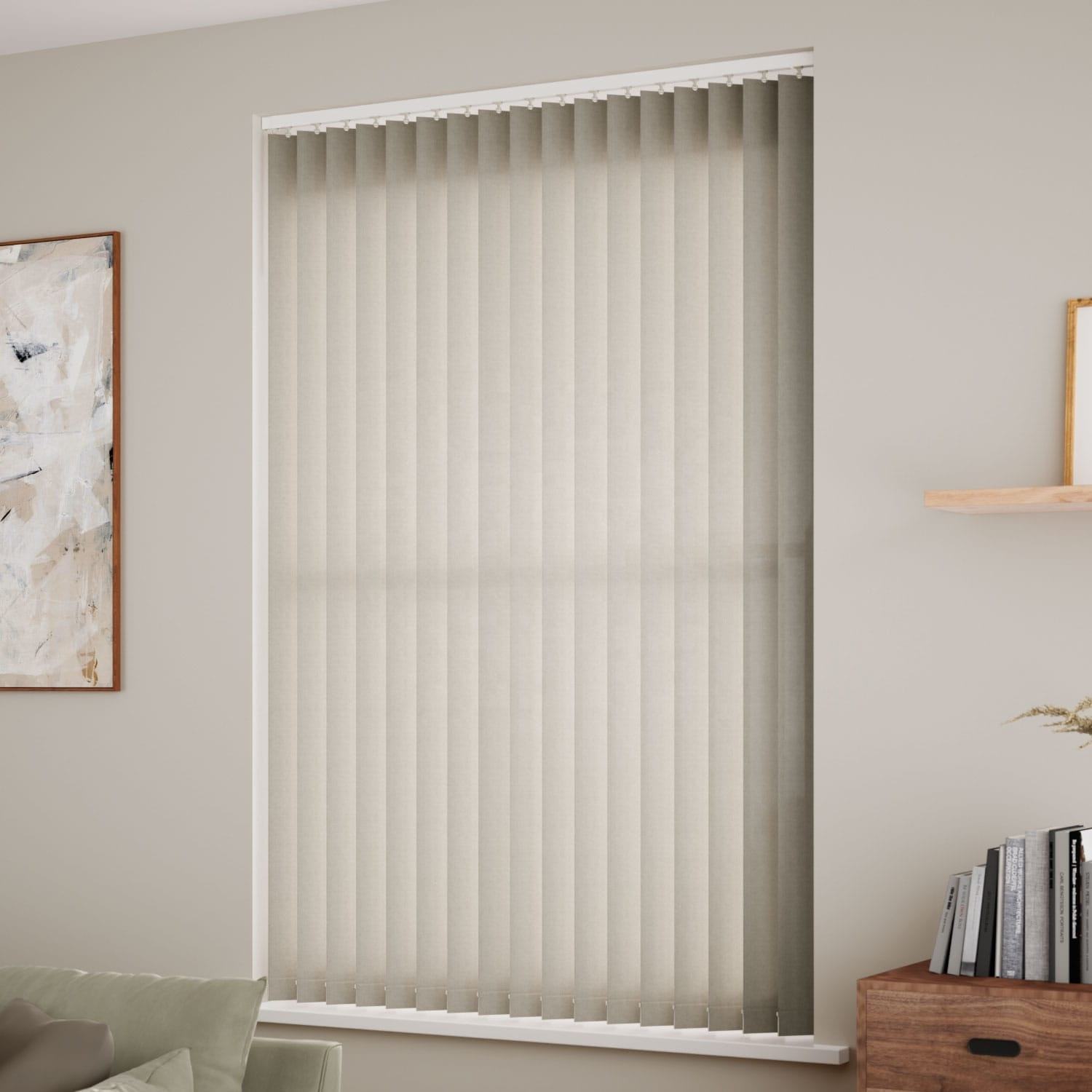 Custom Vertical Window Blinds Fashion Built-In High Window Curtains Cheap Plain Technique Installation