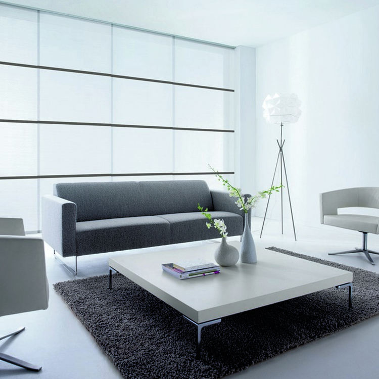 Modern Vertical Pattern Fabric Home Decor Curtains Panel Blinds Factory Direct for Room Divider Panel Track Blinds Plain