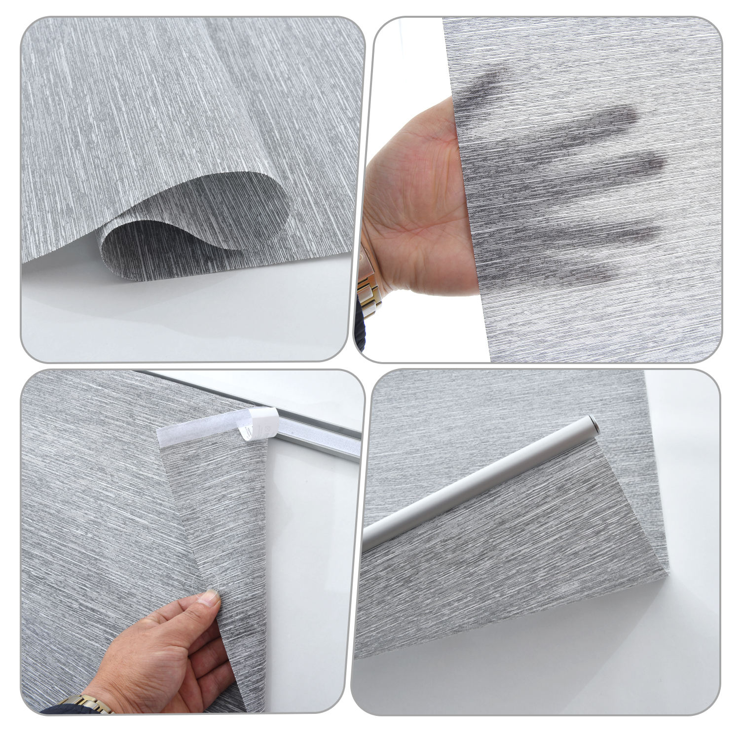 Customized Blackout Sunscreen Polyester Pleated Roller Blind Fabric Modern Design Customized Roller Blinds for Windows