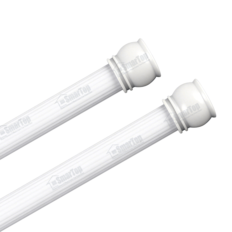 SMARTOP Hot Sale Extendable Eco-Friendly Metal Shower Curtain Rod & Poles Set with Pillar Shape for Bathroom