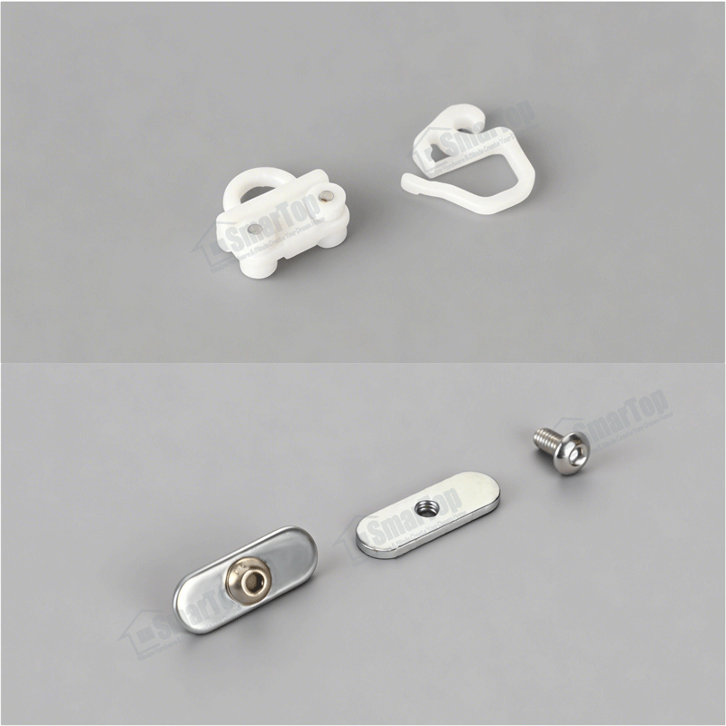 Curtain Tracks Accessories Wave Ripple Fold Width Glider Wheel Curtain Rail Plastic Glider Pulley Runners