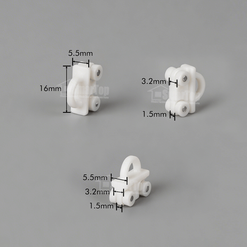 Curtain Tracks Accessories Wave Ripple Fold Width Glider Wheel Curtain Rail Plastic Glider Pulley Runners