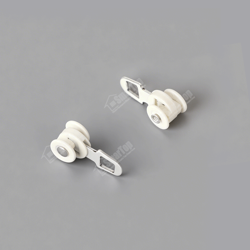 Minimalist Design Quiet Wave Ripple Fold Curtain Track Runner Wheeled Hooks Curtain Accessories in Plastic Window Decoration