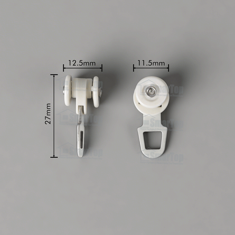 Minimalist Design Quiet Wave Ripple Fold Curtain Track Runner Wheeled Hooks Curtain Accessories in Plastic Window Decoration