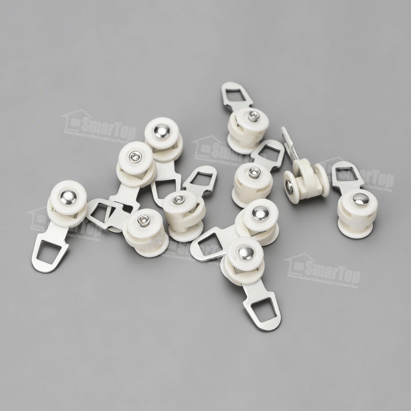 Minimalist Design Quiet Wave Ripple Fold Curtain Track Runner Wheeled Hooks Curtain Accessories in Plastic Window Decoration