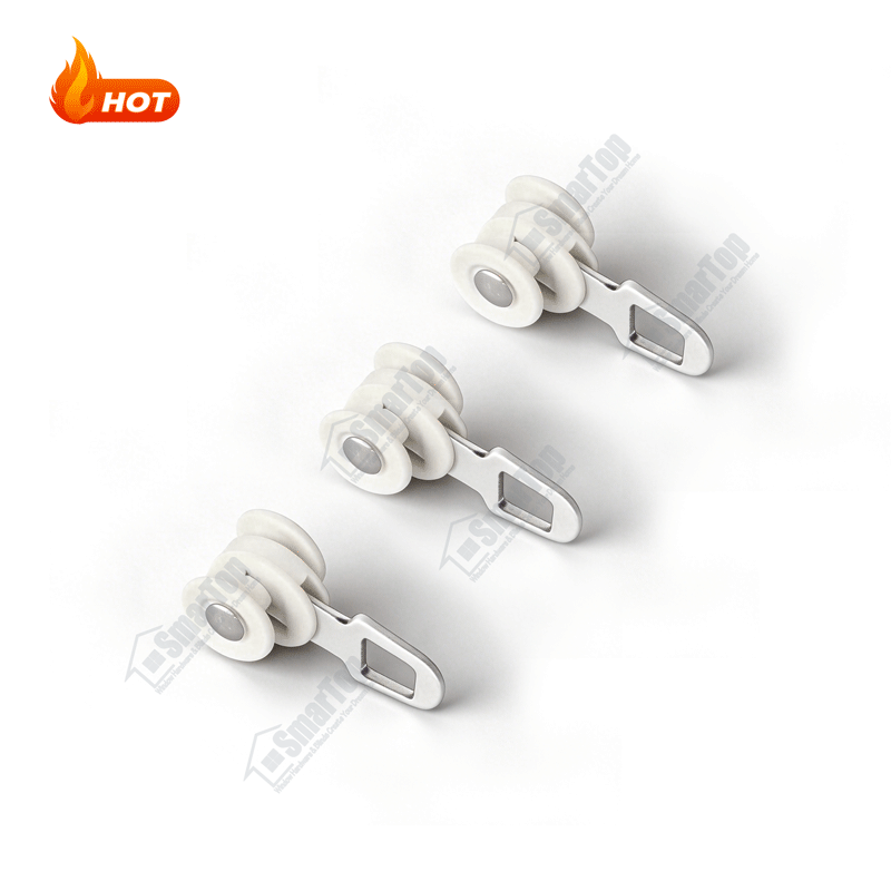 Minimalist Design Quiet Wave Ripple Fold Curtain Track Runner Wheeled Hooks Curtain Accessories in Plastic Window Decoration