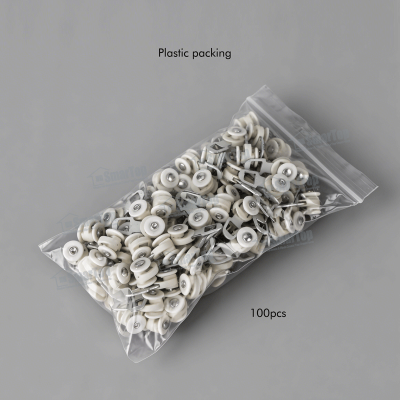 Minimalist Design Quiet Wave Ripple Fold Curtain Track Runner Wheeled Hooks Curtain Accessories in Plastic Window Decoration