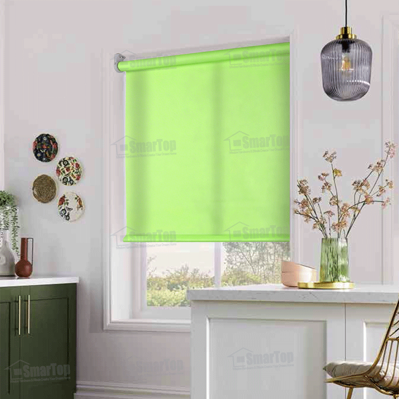 New Custom Color Size Manual Sunscreen Shade Roller Blinds Roll Curtain Window Spring Blinds New Trends Fabric for Roller Blinds