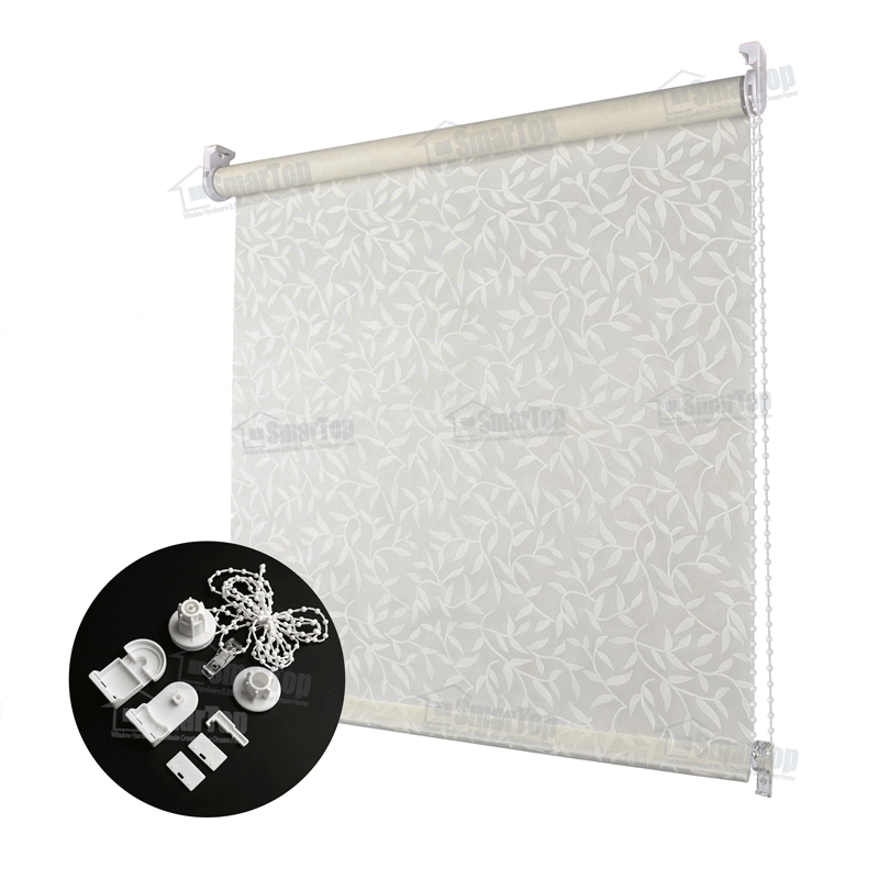 Customized Size Printing Built-In French Window Roller Blinds with Blackout & Light Filtering Waterproof Modern Design