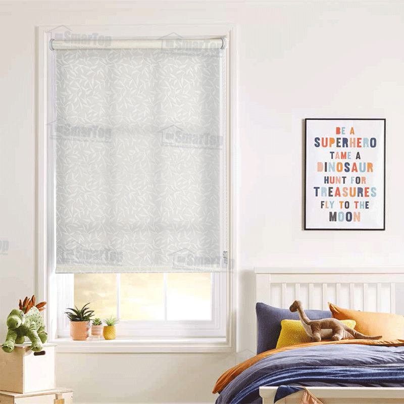 Customized Size Printing Built-In French Window Roller Blinds with Blackout & Light Filtering Waterproof Modern Design