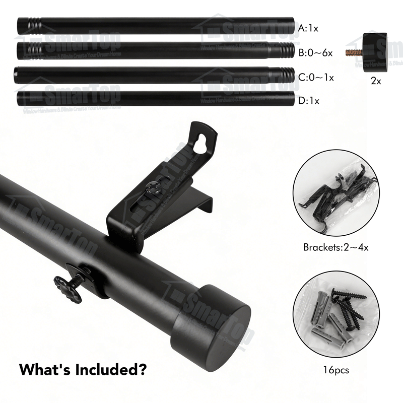 Home Hot Sales Fashions Extendable Curtain Rod 48-84 Inch 1