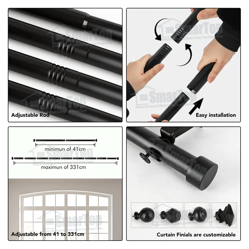 Home Hot Sales Fashions Extendable Curtain Rod 48-84 Inch 1