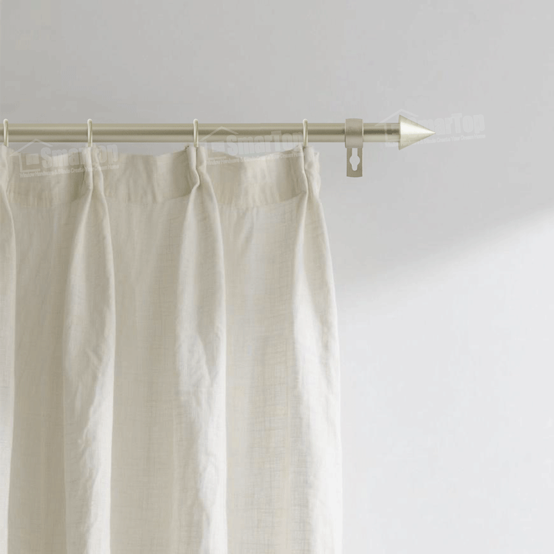 New SMARTOP Modern Extendable Aluminum Alloy Eco-friendly Contemporary Design Curtain Rod Set with Finials and Accessories