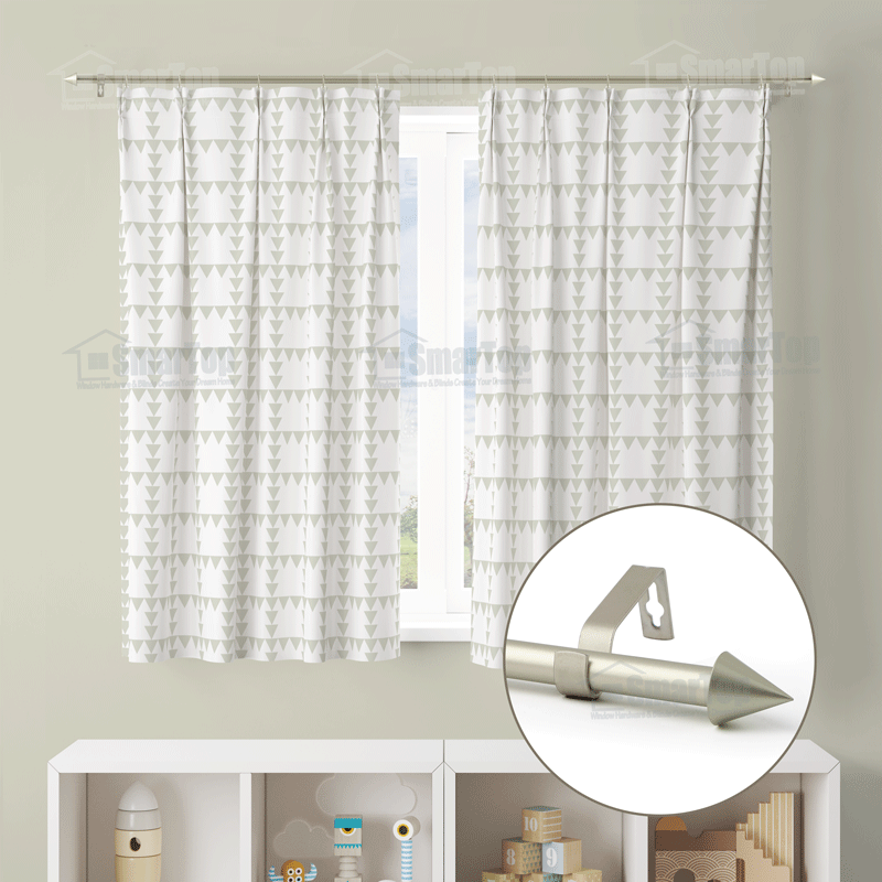 New SMARTOP Modern Extendable Aluminum Alloy Eco-friendly Contemporary Design Curtain Rod Set with Finials and Accessories