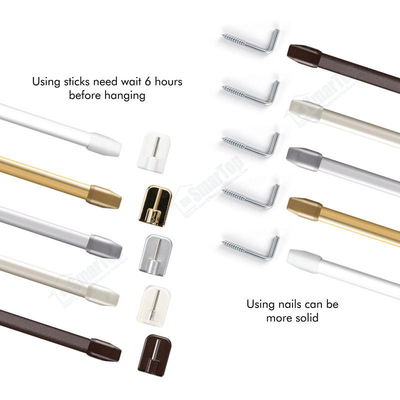 New Free Sample High Quality Adjustable Curtain Rod Cafe Extendable Curtain Rod Pole Set Wholesale for Home