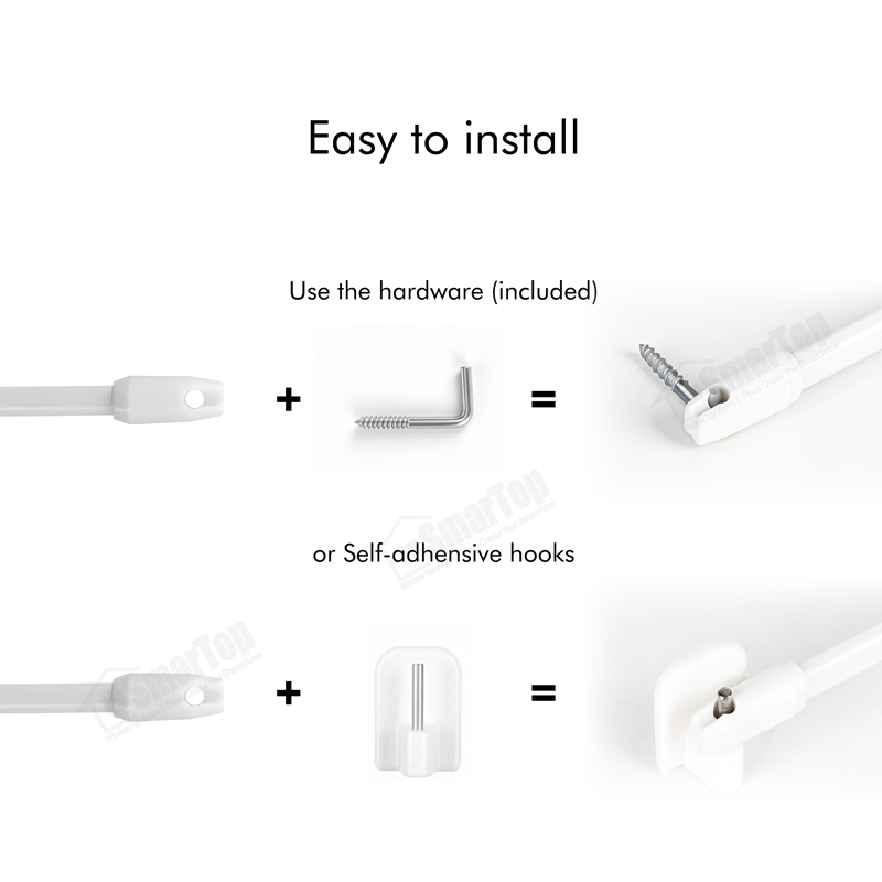 New Free Sample High Quality Adjustable Curtain Rod Cafe Extendable Curtain Rod Pole Set Wholesale for Home