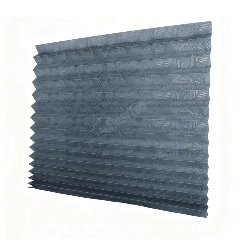 Elegant Leaf Pattern Printed Pleated Blinds Forest Style Window Shades Decorative Patterned Pleated Blinds Cordless Easy Install