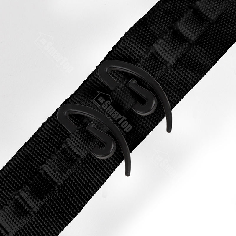 Custom Package Free Samples Black & White Pom Curtain Hook S Fold Window Tracks No Drilling Accessories Plastic Material