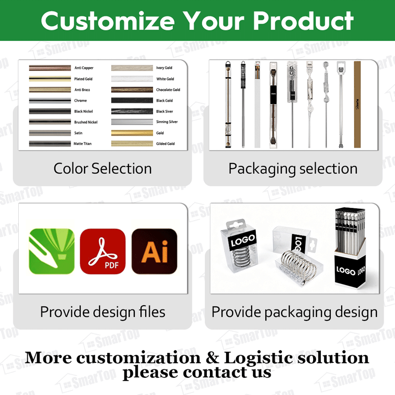 Modern Metal Aluminum Curtain Bracket and Poles Tracks Accessories Easy Installation Drapery Hardware Wall Brackets