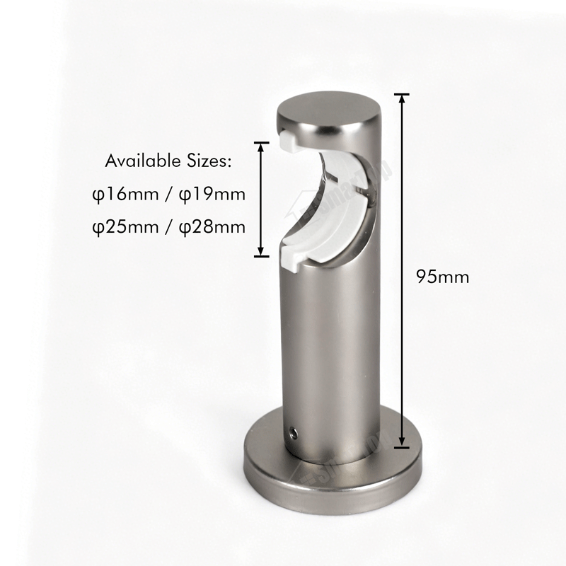 Modern Metal Aluminum Curtain Bracket and Poles Tracks Accessories Easy Installation Drapery Hardware Wall Brackets