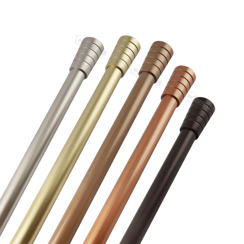 Modern 30mm Fancy Aluminum Alloy Eco-friendly ISO9001 Certified Curtain Rod Pole Finials Wholesale Set Ends Bracket Customized