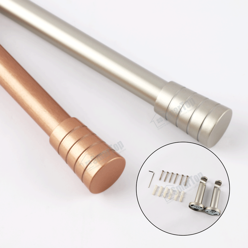 Modern 30mm Fancy Aluminum Alloy Eco-friendly ISO9001 Certified Curtain Rod Pole Finials Wholesale Set Ends Bracket Customized