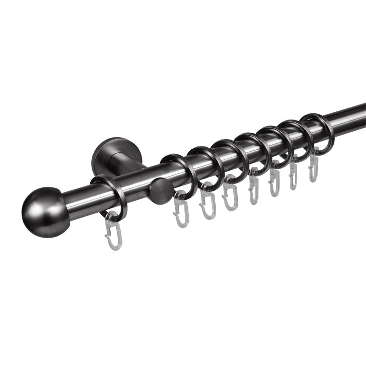 Custom Modern Home Decor Metal Aluminum Alloy Curtain Rods Sets Decorative Curtains Poles & Tracks for Home Accessories