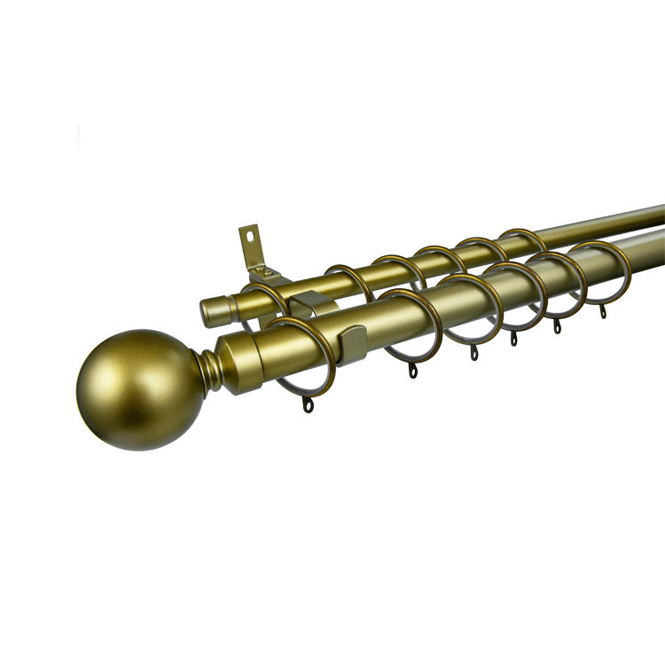 Custom Modern Home Decor Metal Aluminum Alloy Curtain Rods Sets Decorative Curtains Poles & Tracks for Home Accessories