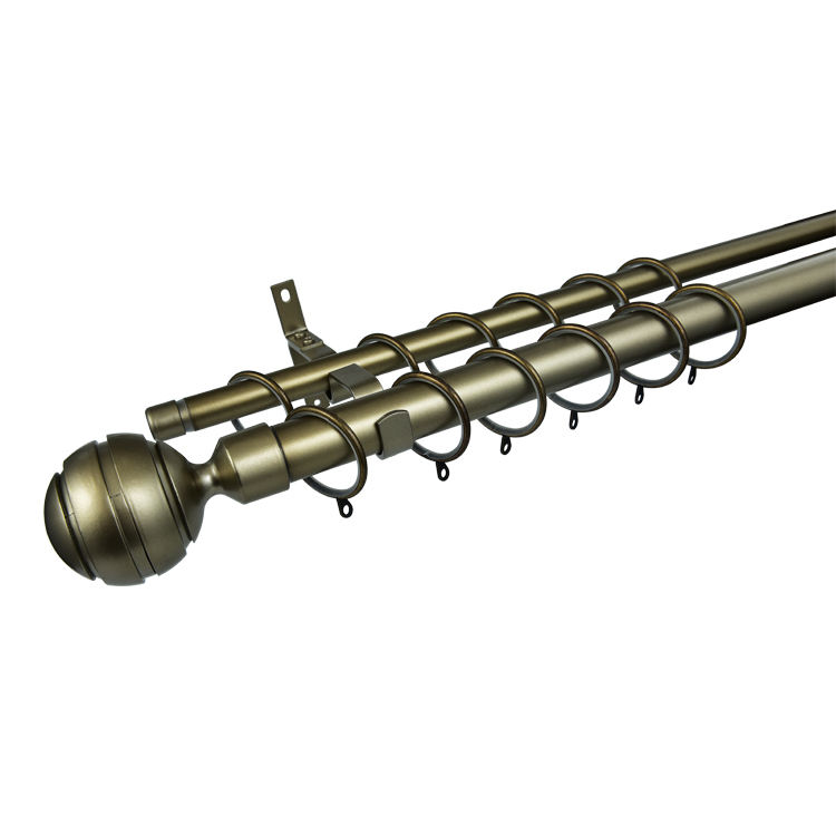 Custom Modern Home Decor Metal Aluminum Alloy Curtain Rods Sets Decorative Curtains Poles & Tracks for Home Accessories